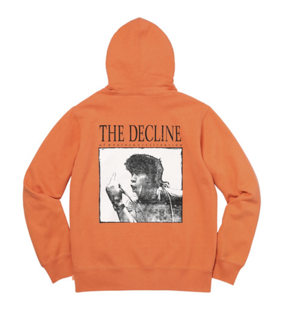 felpa supreme arancione